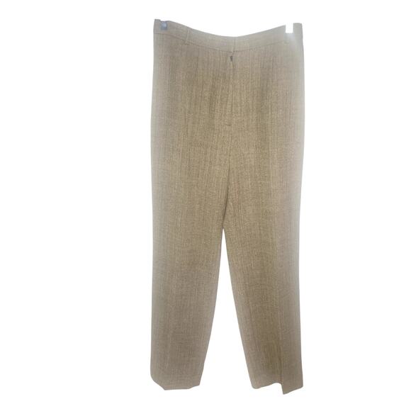 Anne Klein Brown Herringbone Two Piece Pants Suit Size 2P - Picture 4 of 10